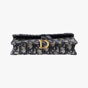 Vintage Christian Dior Saddle Navy×Gray jacquard bum bag/waist bag | stylenewstar