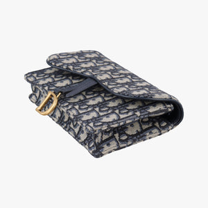 Vintage Christian Dior Saddle Navy×Gray jacquard bum bag/waist bag | stylenewstar
