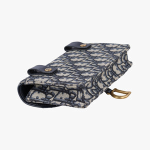 Vintage Christian Dior Saddle Navy×Gray jacquard bum bag/waist bag | stylenewstar