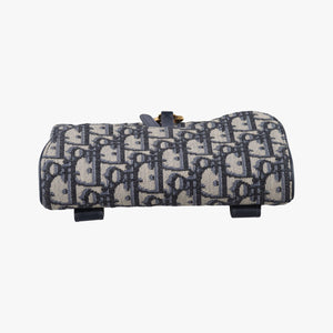 Vintage Christian Dior Saddle Navy×Gray jacquard bum bag/waist bag | stylenewstar