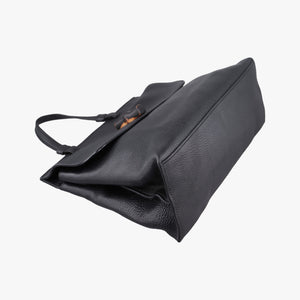 Pre-owned Gucci Bamboo Daily Black Leather 392013 shoulderbag | stylenewstar