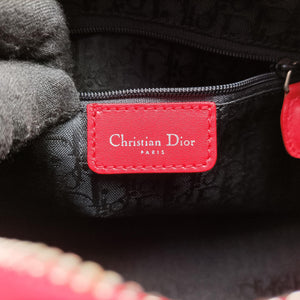 Pre-owned Christian Dior Hardcore White×Red×Black canvas×Leather handbag | stylenewstar