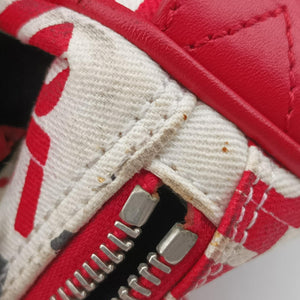 Pre-owned Christian Dior Hardcore White×Red×Black canvas×Leather handbag | stylenewstar