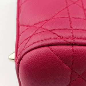 Pre-owned Christian Dior Lady Dior Rose lambskin shoulderbag | stylenewstar