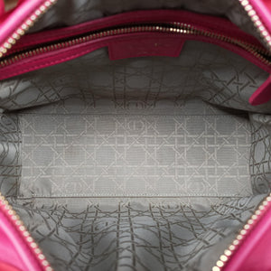 Pre-owned Christian Dior Lady Dior Rose lambskin shoulderbag | stylenewstar