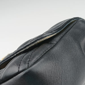 Secondhand VERSACE Virtus Black Leather shoulderbag | stylenewstar