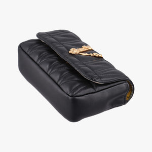Secondhand VERSACE Virtus Black Leather shoulderbag | stylenewstar
