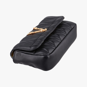 Secondhand VERSACE Virtus Black Leather shoulderbag | stylenewstar