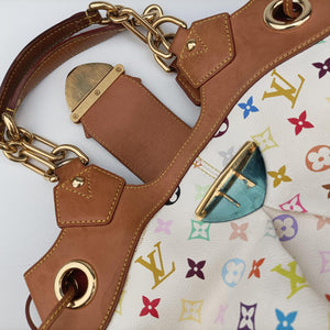 Secondhand Louis Vuitton URSULA white Monogram Multicolor M40123 handbag | stylenewstar
