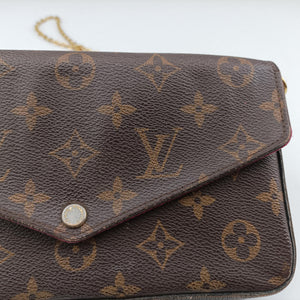 Pre-owned Louis Vuitton Pochette Felicie Brown Monogram Canvas M61276 shoulderbag | stylenewstar