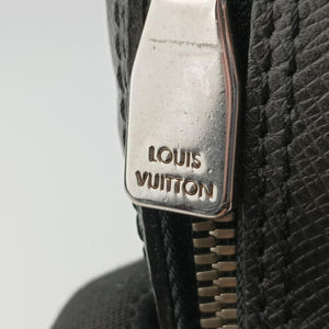 Pre-owned Louis Vuitton Porto Document Business PM Black Taiga M32952 handbag | stylenewstar