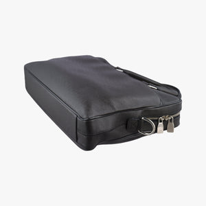 Pre-owned Louis Vuitton Porto Document Business PM Black Taiga M32952 handbag | stylenewstar