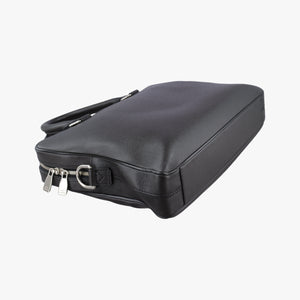 Pre-owned Louis Vuitton Porto Document Business PM Black Taiga M32952 handbag | stylenewstar