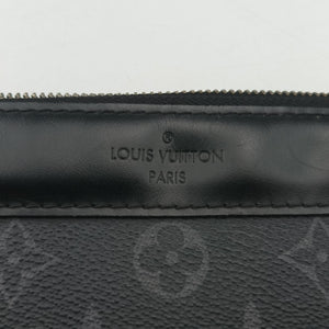 Pre-owned Louis Vuitton Pochette Voyage MM Pacific Blue Monogram Eclipse PVC Coated Canvas M61692 clutchbag | stylenewstar