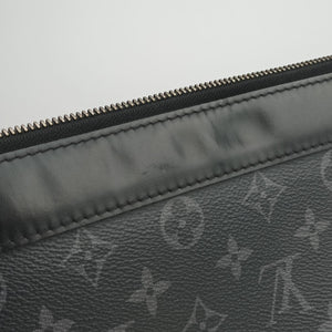 Pre-owned Louis Vuitton Pochette Voyage MM Pacific Blue Monogram Eclipse PVC Coated Canvas M61692 clutchbag | stylenewstar