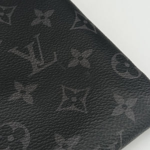 Pre-owned Louis Vuitton Pochette Voyage MM Pacific Blue Monogram Eclipse PVC Coated Canvas M61692 clutchbag | stylenewstar