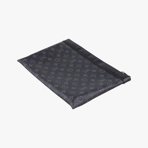 Pre-owned Louis Vuitton Pochette Voyage MM Pacific Blue Monogram Eclipse PVC Coated Canvas M61692 clutchbag | stylenewstar