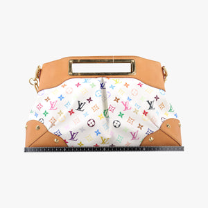 Pre-owned Louis Vuitton JUDY MM white Monogram Multicolor M40255 shoulderbag | stylenewstar