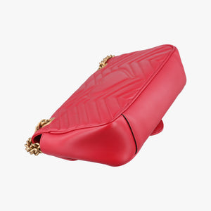 Vintage Gucci GG Marmont Red Leather 443497 shoulderbag | stylenewstar
