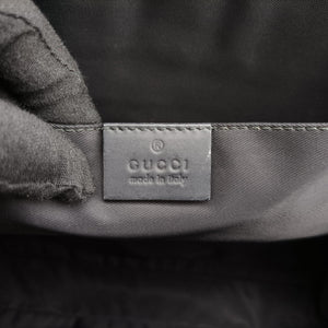 Pre-owned Gucci Guccissima Briefcase Business Black Leather 328937 shoulderbag | stylenewstar