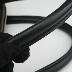 Pre-owned Gucci Guccissima Briefcase Business Black Leather 328937 shoulderbag | stylenewstar