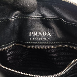 Pre-owned Prada Diagramme Black Leather 1BH083 shoulderbag | stylenewstar