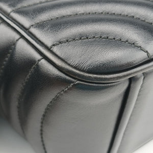 Pre-owned Prada Diagramme Black Leather 1BH083 shoulderbag | stylenewstar