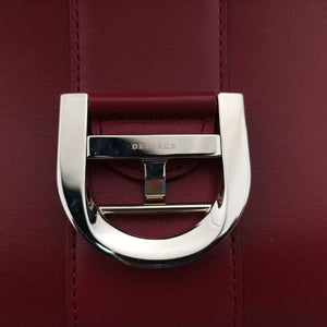 Pre-owned Delvaux Brillon MM Bordeaux leather shoulderbag | stylenewstar