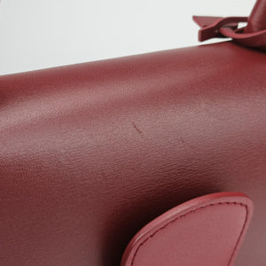 Pre-owned Delvaux Brillon MM Bordeaux leather shoulderbag | stylenewstar