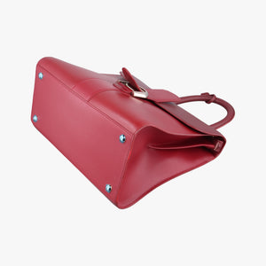 Pre-owned Delvaux Brillon MM Bordeaux leather shoulderbag | stylenewstar