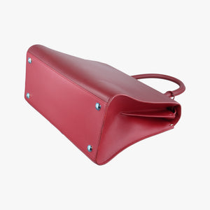 Pre-owned Delvaux Brillon MM Bordeaux leather shoulderbag | stylenewstar