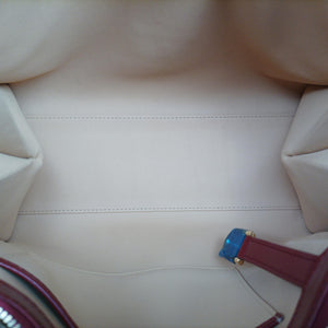 Pre-owned Delvaux Brillon MM Bordeaux leather shoulderbag | stylenewstar