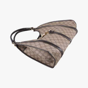 Secondhand Gucci New Jackie Brown PVC coated canvas × leather 203494 handbag | stylenewstar