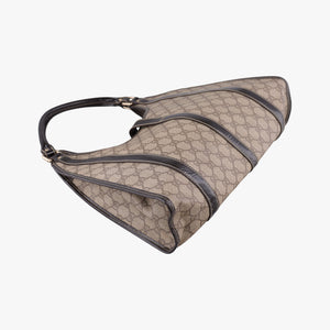 Secondhand Gucci New Jackie Brown PVC coated canvas × leather 203494 handbag | stylenewstar