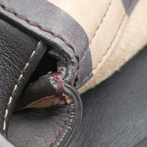 Pre-owned Fendi PEEKABOO Tobacco Brown × Black Nubuck Leather × Smooth Leather 8BN290 handbag | stylenewstar