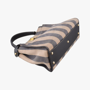 Pre-owned Fendi PEEKABOO Tobacco Brown × Black Nubuck Leather × Smooth Leather 8BN290 handbag | stylenewstar