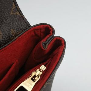 Pre-owned Louis Vuitton SAINT PLACIDE brown×CERISE Monogram Canvas×calf leather M43713 shoulderbag | stylenewstar