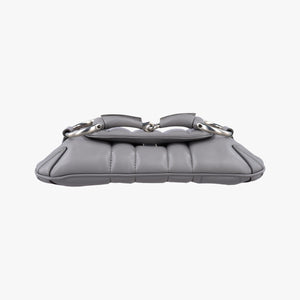Pre-owned Gucci Horsebit Grey Leather 764339 shoulderbag | stylenewstar