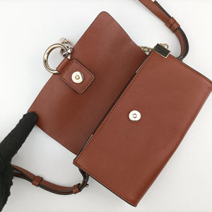 Pre-owned Chloe FAYE Brown Suede × leather shoulderbag | stylenewstar