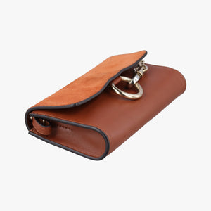 Pre-owned Chloe FAYE Brown Suede × leather shoulderbag | stylenewstar