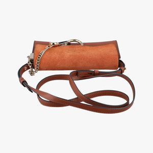 Pre-owned Chloe FAYE Brown Suede × leather shoulderbag | stylenewstar