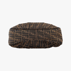 Pre-owned Fendi Mia Flap Brown canvas 8BR614 shoulderbag | stylenewstar