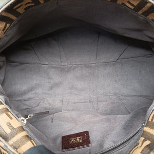 Pre-owned Fendi Mia Flap Brown canvas 8BR614 shoulderbag | stylenewstar
