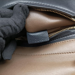 Pre-owned Celine Trapeze Brown×Black×Blue Suede × leather shoulderbag | stylenewstar