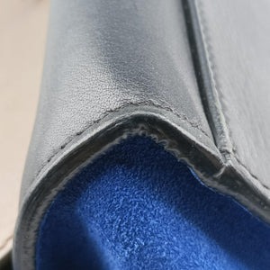 Pre-owned Celine Trapeze Brown×Black×Blue Suede × leather shoulderbag | stylenewstar