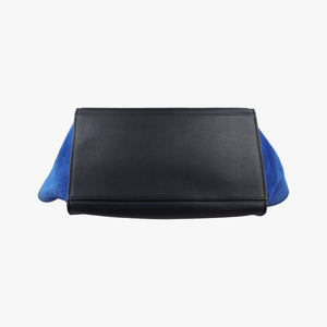 Pre-owned Celine Trapeze Brown×Black×Blue Suede × leather shoulderbag | stylenewstar