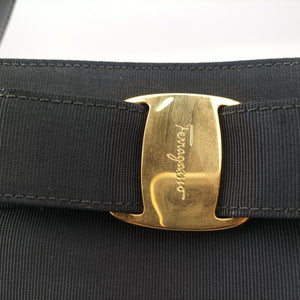 Pre-owned Ferragamo Vara Black fabric handbag | stylenewstar