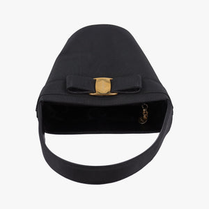 Pre-owned Ferragamo Vara Black fabric handbag | stylenewstar