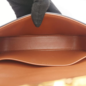 Pre-owned Celine Claude Triomphe Brown PVC coated canvas shoulderbag | stylenewstar