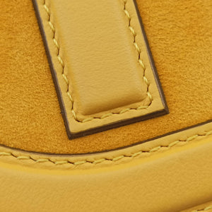 Secondhand Fendi Aurock Camera Case Mini Yellow Suede × Leather 8BS058 shoulderbag | stylenewstar